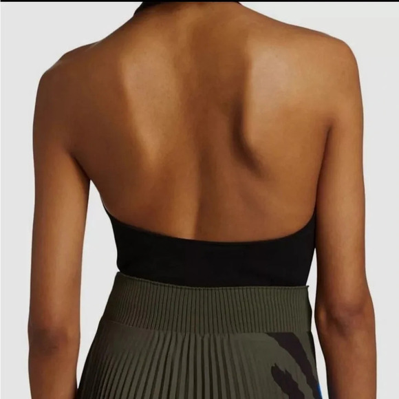 $650 NWT Proenza Schouler Women's Black Compact Knit Halter Bodysuit Size S - Picture 2 of 15
